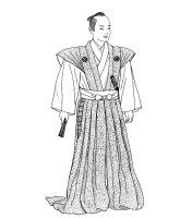 A coloring page of japanese clothing